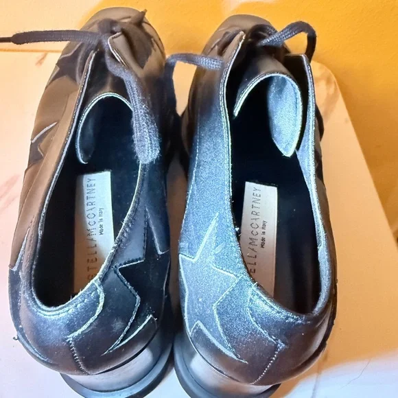 Stella MaCartney Black Elyse Star Platform Sneaker, Size 37 (7), EUC - Picture 6 of 12